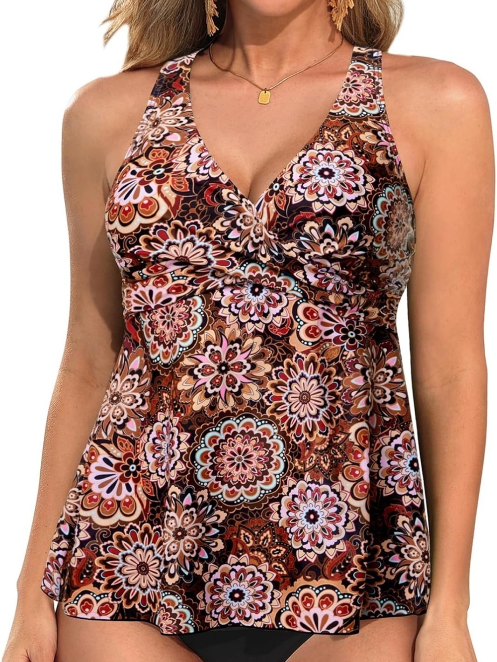 Tankini Top Only Flowy Swim
Tops V Neck 20W 1132-bb6